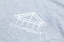 Серые футболки с логотипом «Eco complect»